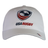 The USA Rugby 25 White Baseball Cap by Macron showcases the USA Rugby logo with a regal eagle and "USA RUGBY" embroidered in bold black and red, making it essential attire for rugby enthusiasts.