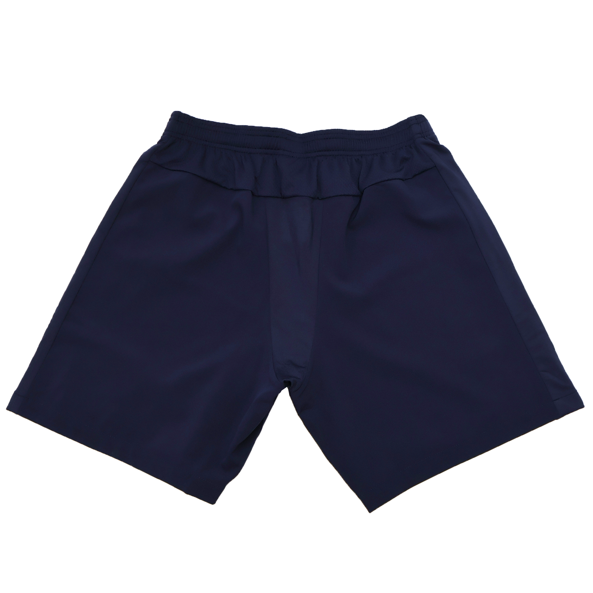 USA Rugby 25/26 Training Micro Bermuda shorts in navy blue by Macron, shown laid flat on a white background.