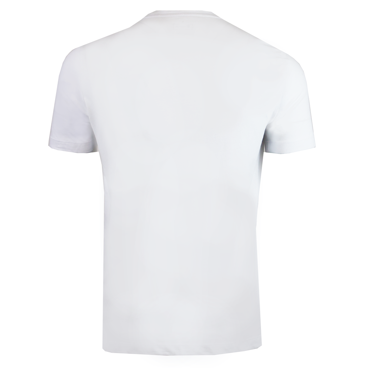 The USA Rugby M25/26 Leisure Shirt by Macron is a plain white, short-sleeved shirt shown from the back against a white background.