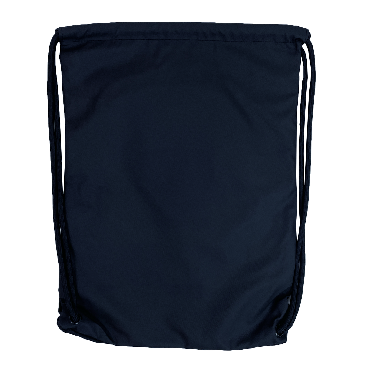 The USA Rugby 25/26 Athleisure Gym Sack by Macron is a plain black bag with two drawcord straps, displayed against a white background.