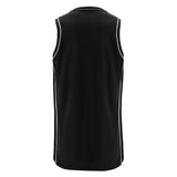 The Barbarians 25/26 Player Training Basketball Singlet by Macron is a black and white top, ideal for game day or training sessions.