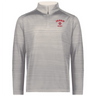 The EMB Augusta Nations of Rugby Japan Pursuit 1/4 Zip Pullover is light gray with "JAPAN RUGBY" and a red cherry blossom emblem on the left chest.