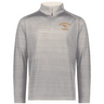 The EMB Augusta Nations of Rugby Australia Pursuit 1/4 Zip Pullover in light grey features “AUSTRALIA RUGBY” and a kangaroo logo in orange—perfect for Rugby Australia fans and proud supporters.