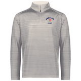 Support England Rugby in style with the EMB Augusta Nations of Rugby England Pursuit 1/4 Zip Pullover, featuring "England Rugby" and a red rose emblem on the left chest.