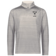 The EMB Augusta Nations of Rugby Fiji Pursuit 1/4 Zip Pullover is a light gray long-sleeve featuring "FIJI RUGBY" and a palm tree logo on the left chest.