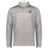 The EMB Augusta Nations of Rugby Les Bleus Pursuit 1/4 Zip Pullover, in light gray, features "LES BLEUS FRANCE RUGBY" and a red rooster logo on the left chest—ideal for passionate fans.
