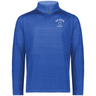 The EMB Augusta Nations of Rugby Samoa Pursuit 1/4 Zip Pullover features "SAMOA RUGBY" and a white shield logo on the left chest—ideal for rugby fans.