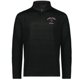 The EMB Augusta Nations of Rugby England Pursuit 1/4 Zip Pullover is a black long-sleeve top with "England Rugby" and a red rose logo on the left chest.