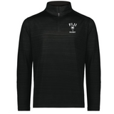 The EMB Augusta Nations of Rugby Fiji Pursuit 1/4 Zip Pullover is a black long-sleeve with "FIJI RUGBY" and a white palm tree graphic on the left chest.
