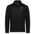 Show your support with the EMB Augusta Nations of Rugby Les Bleus Pursuit 1/4 Zip Pullover—black with the "Les Bleus France Rugby" logo and red rooster emblem on the left chest. Perfect for dedicated rugby fans!.