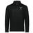 The EMB Augusta Nations of Rugby Ireland Pursuit 1/4 Zip Pullover is a black long-sleeve top with "Ireland Rugby" and a shamrock emblem on the left chest—perfect for dedicated rugby fans.