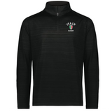 The EMB Augusta Nations of Rugby Italy Pursuit 1/4 Zip Pullover features "Italy Rugby" and a shield logo embroidered on the left chest—ideal for showing your rugby pride.