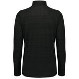 The EMB Augusta Women's Nations of Rugby Ireland 1875 Pursuit 1/4 Zip Pullover is shown from the back, featuring a high collar and long sleeves, against a plain white background.
