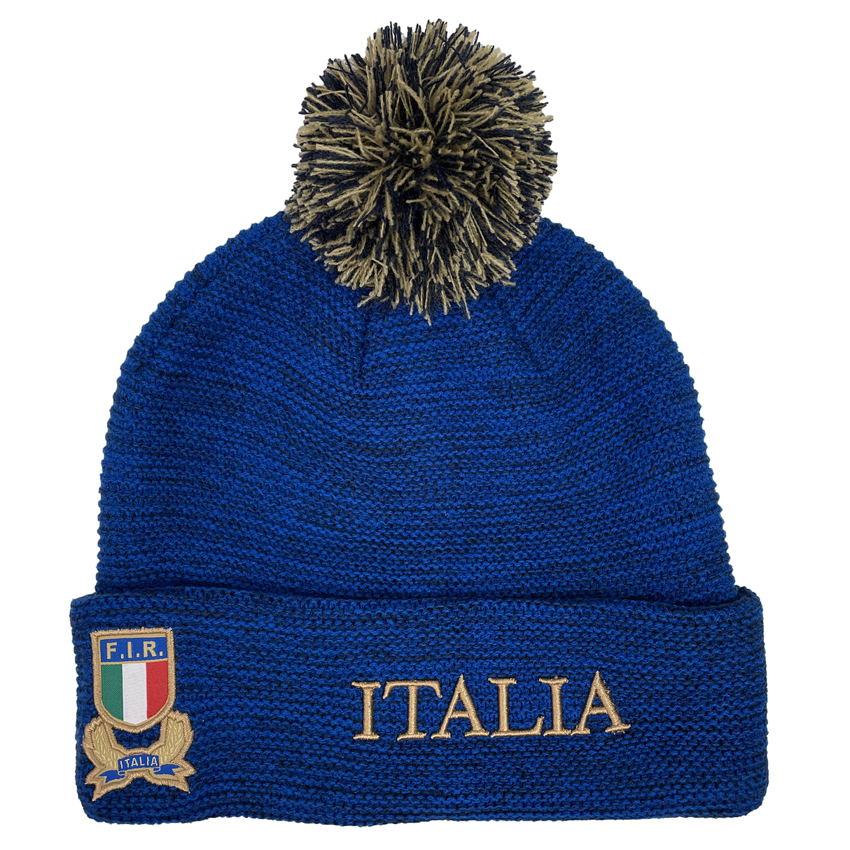 Show your support with the Italy 25/26 Supporters Pom-Pom Beanie by Macron, featuring "ITALIA" and an embroidered F.I.R. crest on the front—a perfect pick for Italy Rugby fans from Macron's 2025/26 collection.