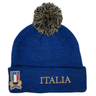 Show your support with the Italy 25/26 Supporters Pom-Pom Beanie by Macron, featuring "ITALIA" and an embroidered F.I.R. crest on the front—a perfect pick for Italy Rugby fans from Macron's 2025/26 collection.