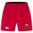 The EMB Canterbury Battleship Rugby Club 50th Anniversary Advantage Short 2.0 features an elastic waistband, side pockets, a white Canterbury logo, and a black and gold anniversary patch—sustainable shorts made for comfort and performance.