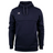 The Photon Hoodie by Gilbert is a navy blue fleece-lined hoodie featuring a front pocket, drawstrings, and a small white logo on the left chest. Stay stylish and comfortable for any casual outing with this Gilbert classic.