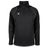 The Gilbert Quest 2 1/4 Zip Fleece Top is a black quarter-zip pullover made from micro-polyester for better mobility, featuring a raised collar and small white logo on the chest.