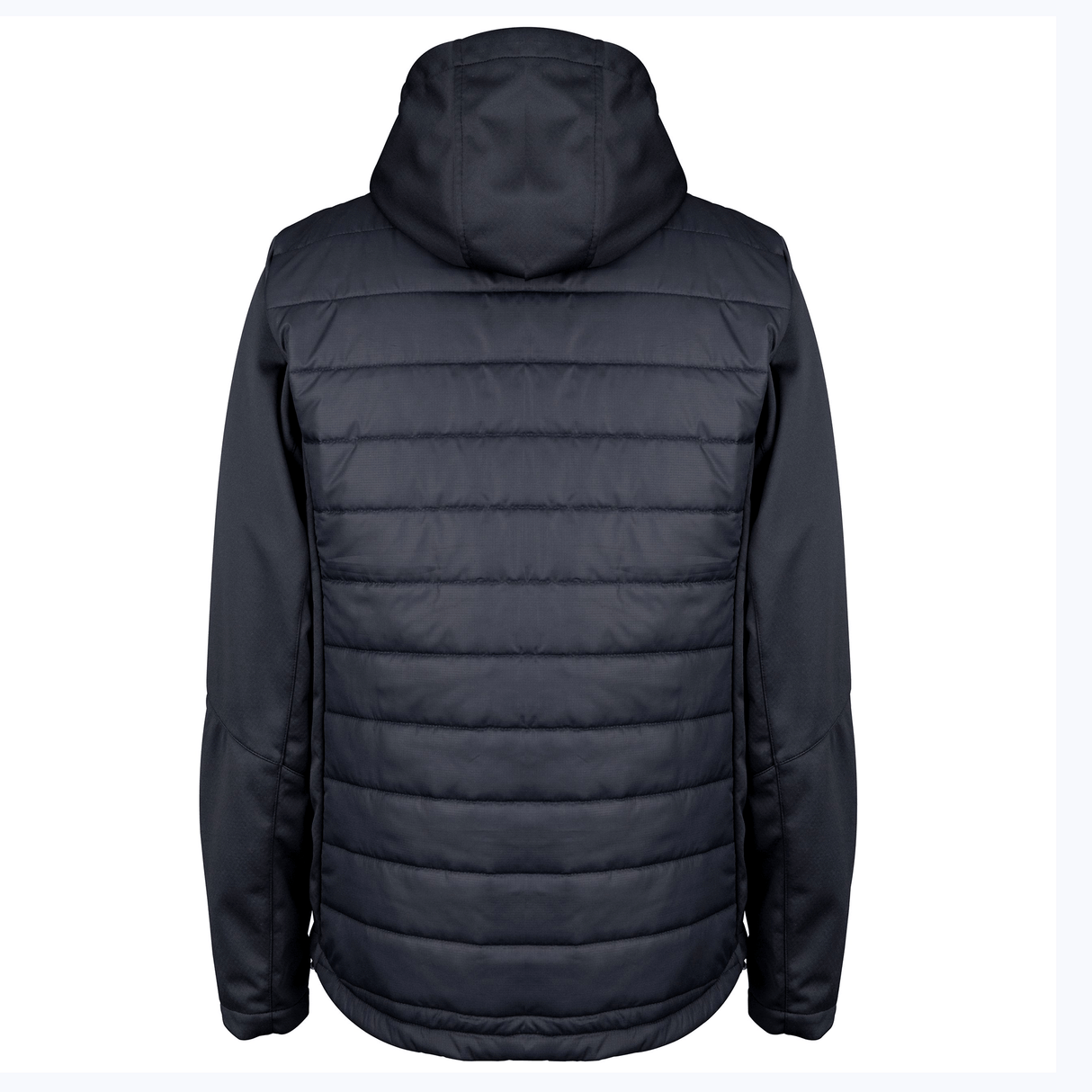The back view of a Gilbert Pro Active Full-Zip Jacket, highlighting its details.