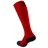 Introducing the Gilbert Pro Match Sock: a stylish red knee-high sock with a black sole and sleek logo. Crafted for comfort and performance, these socks ensure support during any activity.