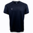 A plain black short-sleeve Gilbert Evo Performance Training Tee by Gilbert, featuring a small, white, crescent-shaped logo on the left side of the chest.