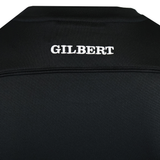 The Gilbert Photon Training Tee features black moisture-wicking fabric with "GILBERT" embroidered in white at the top center—ideal for training sessions.