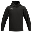 Black long-sleeved Gilbert Atom Hoodie with a hood, a front kangaroo pocket, and a small white logo on the right chest.