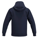 Back view of a navy blue long-sleeved Gilbert Atom Hoodie.