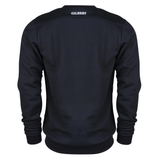 The Photon Sweatshirt by Gilbert is a black long-sleeve top, shown from the back with "GILBERT" in white near the neckline, offering ideal insulation for cooler days.