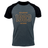 A dark gray and black raglan Gilbert Rugby 200 Year Anniversary Leisure Shirt by Gilbert features the text "Gilbert Rugby 1823" in bold gold letters on the front, celebrating its rich rugby history.