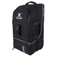 A high-quality hold-all, the Gilbert Club Tour Rugby Travel Bag in black features multiple zippered compartments, straps, and logo branding on the front and side—perfect for all your needs.