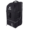 A high-quality hold-all, the Gilbert Club Tour Rugby Travel Bag in black features multiple zippered compartments, straps, and logo branding on the front and side—perfect for all your needs.