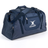 The Gilbert Club Player Holdall Duffle Bag by Gilbert features multiple zippered compartments, an adjustable shoulder strap, and a front pocket with the Gilbert logo—ideal for use as a rugby kit bag.