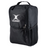 The Gilbert Club Boot Bag by Gilbert is a black rugby boot bag made from durable diamond ripstop fabric, featuring a PU finish, handle, side mesh pocket, and front zip compartment, shown upright against a white background.