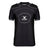 Introducing the Gilbert Atomic V3 Body Armour—a black short-sleeve rugby shirt with padded shoulders and chest, featuring distinctive Gilbert branding on the chest and sleeves. Designed for lightweight rugby protection, this moisture-wicking body armour delivers a comfortable fit alongside durable coverage, making it ideal for intense matches or rigorous training sessions.