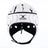 The Gilbert Octane Headguard, shown from the front against a plain white background, is a white padded rugby scrum cap featuring protective padding for enhanced safety and the Gilbert logo on the forehead—an ideal choice for rugby players.