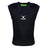 The Gilbert Vapour Vest is a black, sleeveless rugby shoulder pad shirt designed with molded padded sections on the shoulders for superior impact absorption, crafted as a breathable base layer and finished with a white Gilbert logo on the chest.