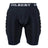 The Gilbert XP25 Protective Shorts, featuring the "Gilbert" branding on the waistband, are black padded rugby compression shorts displayed against a white background. Designed for impact protection during play, these shorts provide both comfort and durability.