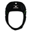 Front view of the black Gilbert Fusion 3-32 Headguard with a white logo and green accents, offering headguard safety and superior impact absorption with Crash Cloud Technology.