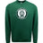 The WRS Augusta Woodlands Youth Paw Print Crewneck Sweatshirt is a green athletic fleece featuring a front circular "Woodlands Rugby" logo with a central paw print.
