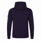 The Women's England Presentation OH Hoodie 24/25 by Umbro for Castore is displayed from the back, highlighting a patch pocket on the left sleeve and a small stitched detail below the hood.