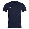 A Canterbury navy Club Dry Tee with a white logo on the chest.