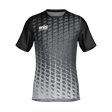 The Teamatical WRS Mens Pro Jersey - Crosshatch features short sleeves, a black and gray diagonal crosshatch pattern, and "WRS" text on the left chest.