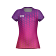 Purple and pink sports jersey with WRS logo on a white background