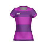 Purple sports jersey with 'WRS' logo on a white background