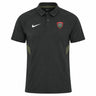 Black RC Toulon Training Polo by Nike with a dark green side panel, a white Nike swoosh on the right chest, and the team crest on the left.