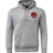 Light gray Godzilla RFC Embroidered Club Hoodie by EMB Canterbury, featuring a front pocket and a small red embroidered Godzilla graphic on the upper left chest, inspired by the classic Godzilla RFC hoodie design.