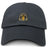 The Arrows Rugby Club 10th Anniversary Adult Low-Profile Cotton Twill Dad Cap by EMB S&S Activewear features a black twill design and gold/black emblem with 2013–2023 on the front in classic dad cap style.