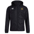 The Arrows Rugby Club 10th Anniversary Club Vaposhield Stadium Jacket by EMB Canterbury is a black hooded jacket with a zip front, Canterbury logo right chest, embroidered crest left chest, and padded insulation for extra warmth.