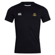 The Arrows Rugby Club 10th Anniversary Club Dry Tee by EMB Canterbury is a plain black short-sleeve sports jersey, featuring Vapodri Technology for breathability, with the Canterbury logo and club emblem on the chest.